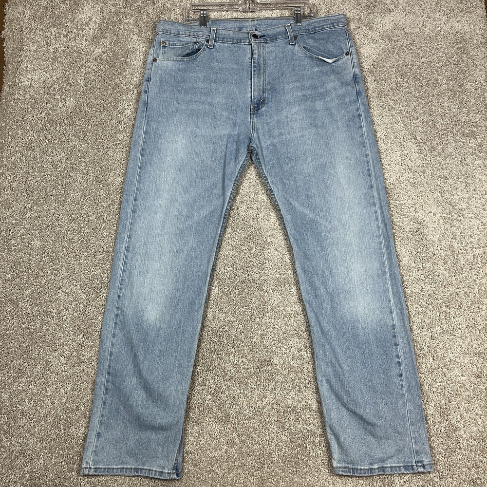 Levis 505 Jeans‎ Mens 40x32 Blue Straight Leg Denim Waterless Medium Wash Pants